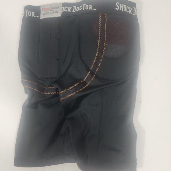 SHOCK DOCTOR Reflex 3+2 Football Crushtech Mens LARGE Football Black Compression - Picture 1 of 8